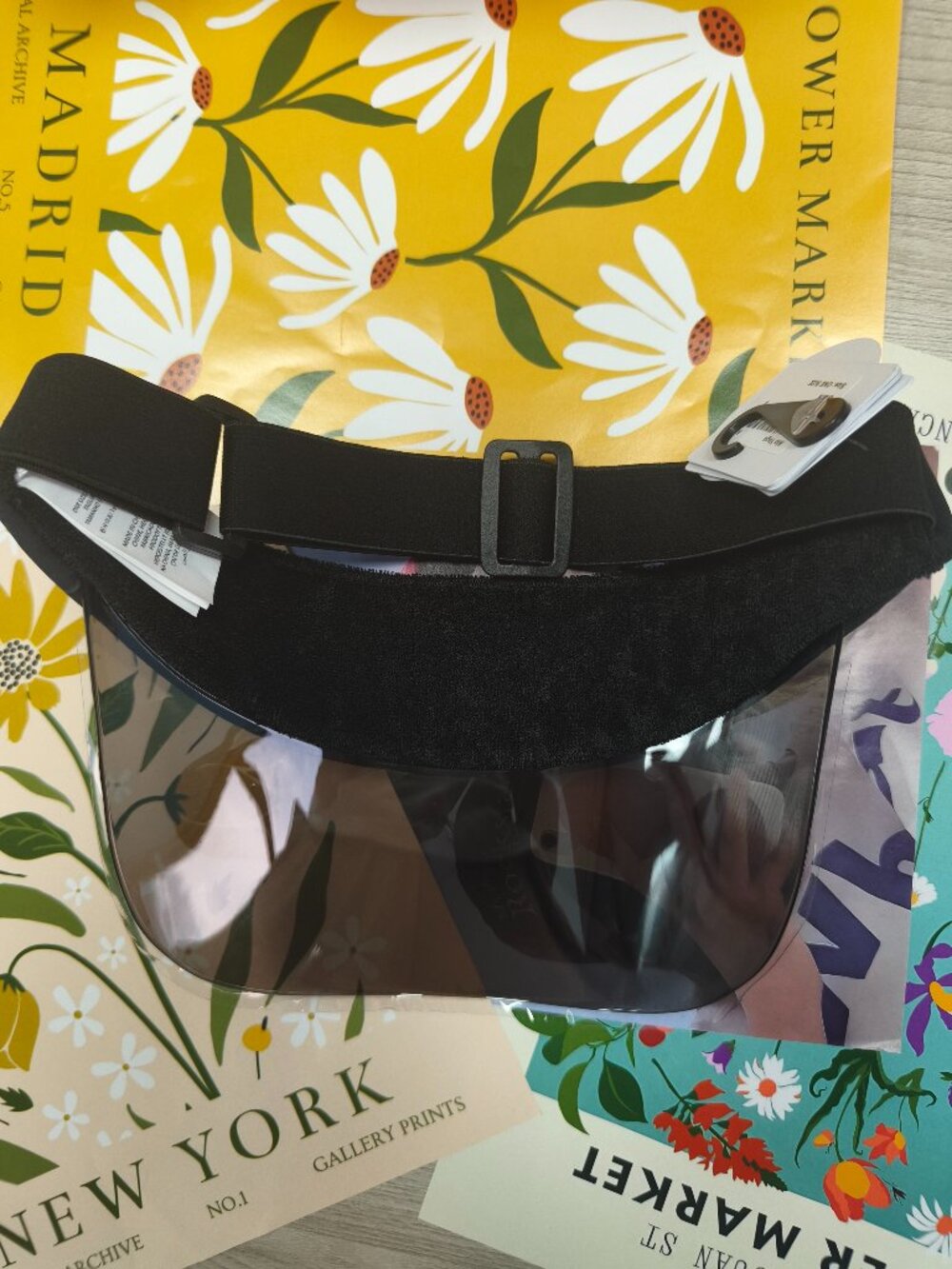 NWT Alo Yoga Solar Visor Black Tennis Golf Cap UPF50+🐾Smoke-free, pet-free🚭 - Picture 4 of 5